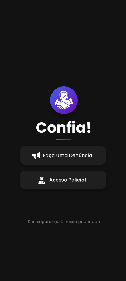 Tela inicial do app
