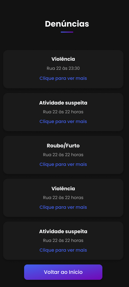 Lista de denúncias